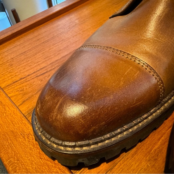 Brown leather cap toe boots - Johnston & Murphy - 9.5 US mens - Picture 4 of 11